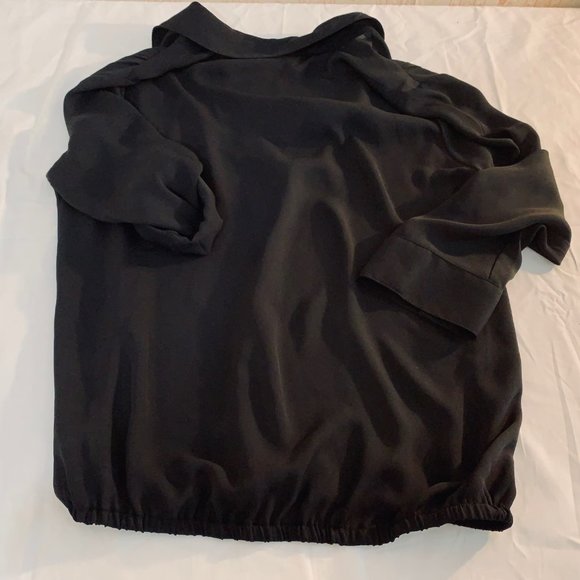 New York & Company Semi Sheer Black Blouse Size S - Picture 12 of 15